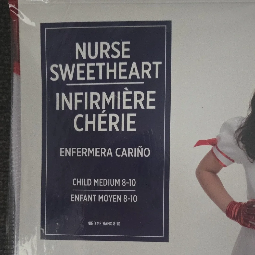 Nurse Sweetheart Costume for Kids - White and Red